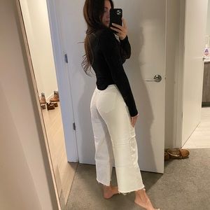 White Wide Leg Denim